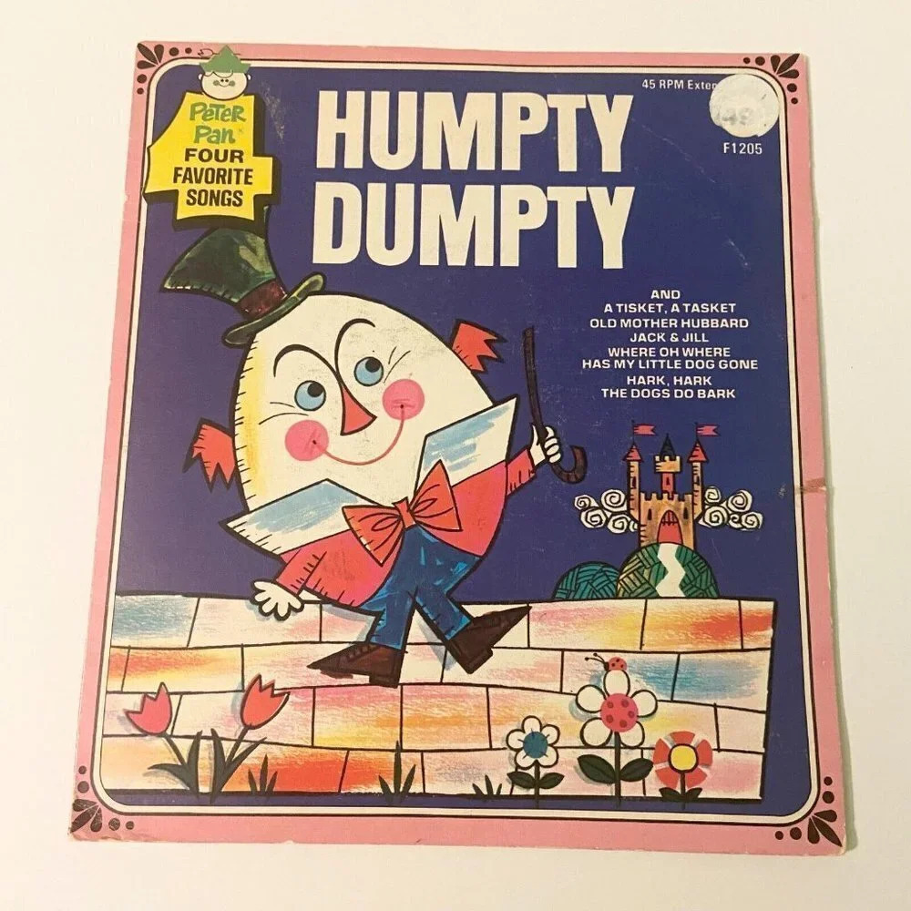 Vintage Peter Pan Records Humpty Dumpty Record 45 rpm Extended Play